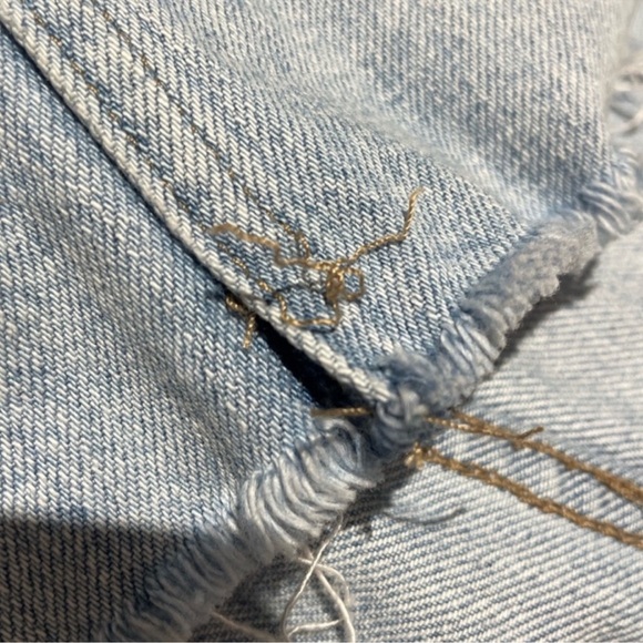 Pistola bohemian light wash cowgirl distressed denim blue jean skirt 26 waist - Picture 12 of 13